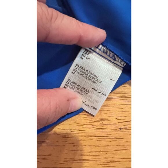 JM COLLECTION BLUE 1/2 BUTTON BLOUSE WOMENS SIZE S NEW P1-178 - Picture 8 of 11